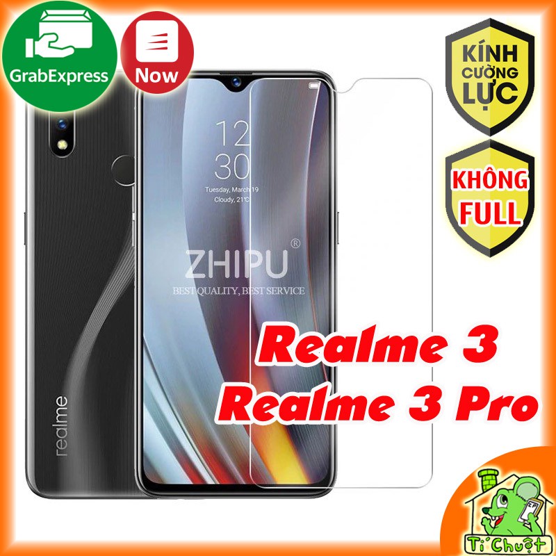 [Ảnh Thật] Kính Cường Lực Realme 3, Realme 3 Pro - Không FULL, 9H-0.26mm