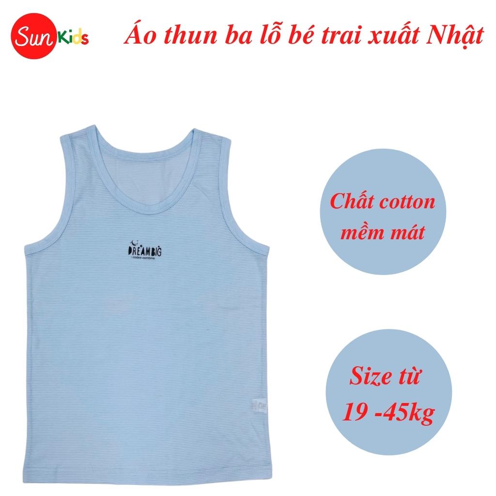 Áo thun bé trai, áo phông cho bé trai chất cotton nhiều màu, size 65-85 - SUNKIDS