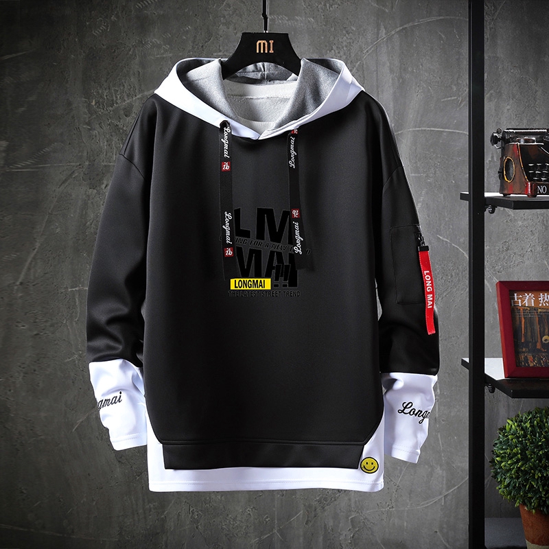 Áo hoodie phối màu phong cách thời trang dành cho nam | BigBuy360 - bigbuy360.vn