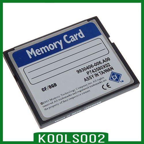 8GB 8 GB Compact Flash CF 133X Memory Card for GPS PDA