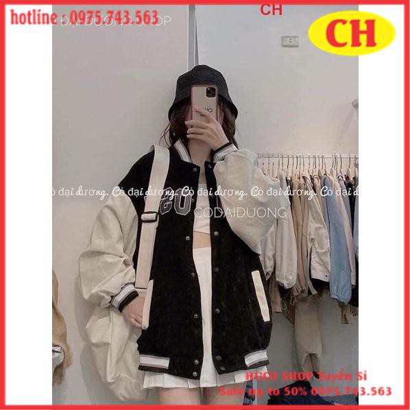 Áo khoác bomber nỉ dày OSE hàng in- Áo phối tay thu đông nam nữ form rộng unisex freesize mặc đôi nhóm