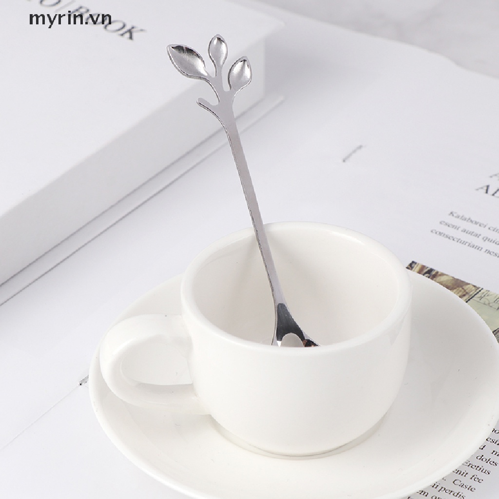 Muỗng Cà Phê Hình Chiếc Lá Bằng Thép Không Gỉ