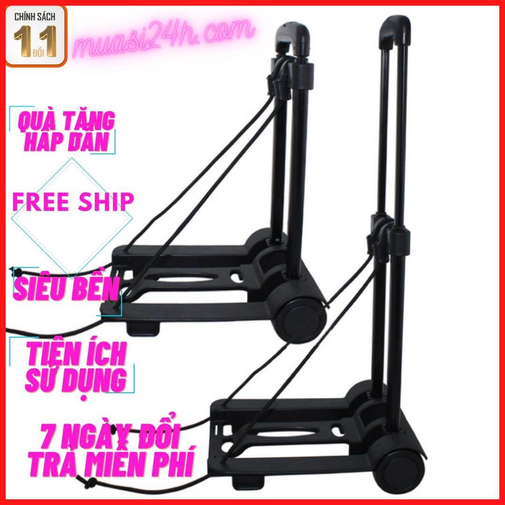 Xe Kéo Hàng, Xe Đẩy Hàng Mini Gấp Gọn Đa Năng Tiện Dụng Tải Trọng 20KG