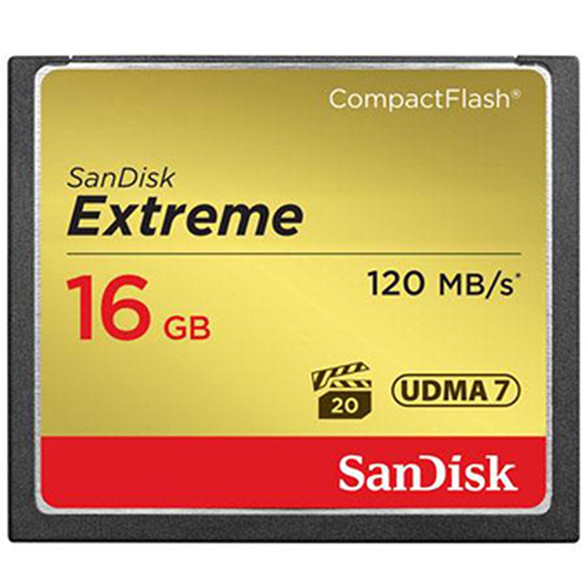 Thẻ nhớ CF Sandisk 800x 120MB/s 16GB (Đen)  