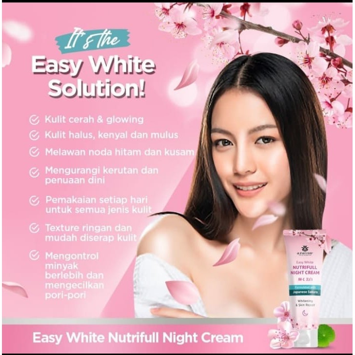 (Hàng Mới Về) Kem Dưỡng Da Ban Đêm Niacinamide + Sakura Từ Nhật Bản + Centella