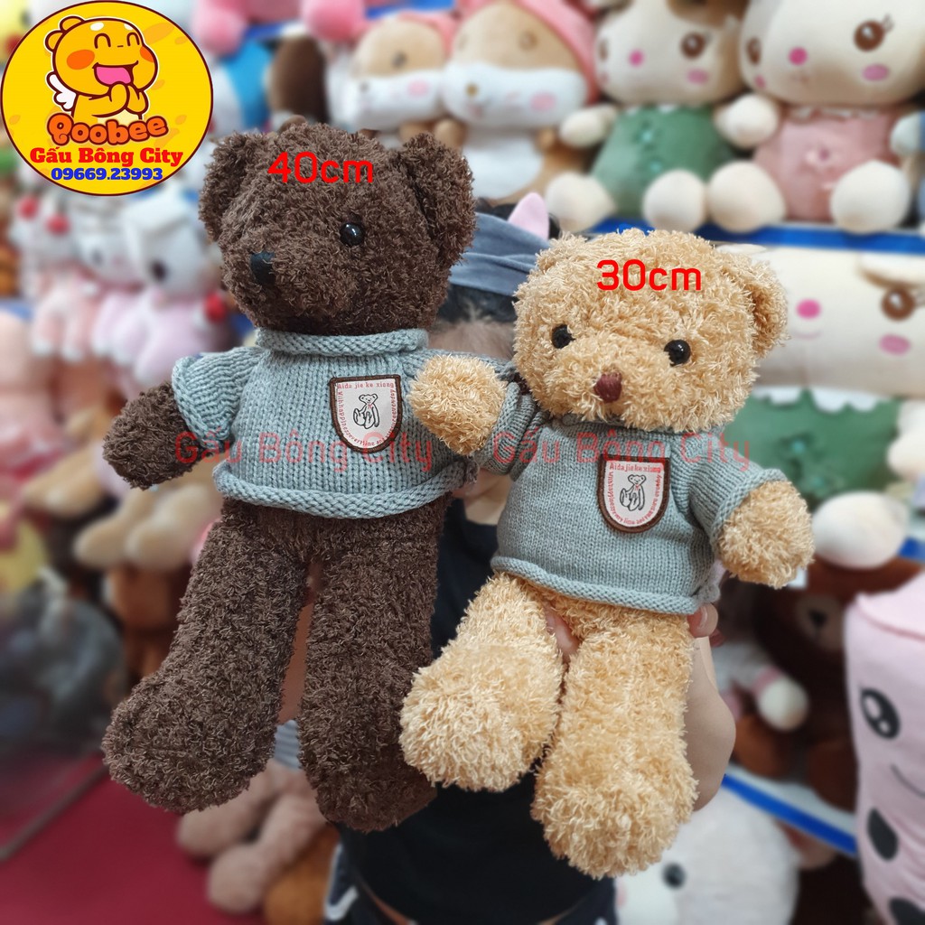 Gấu Bông Teddy Head Tales Thú Nhồi Bông Lông Xù Size Mini Nhỏ Bé 40cm - 32cm