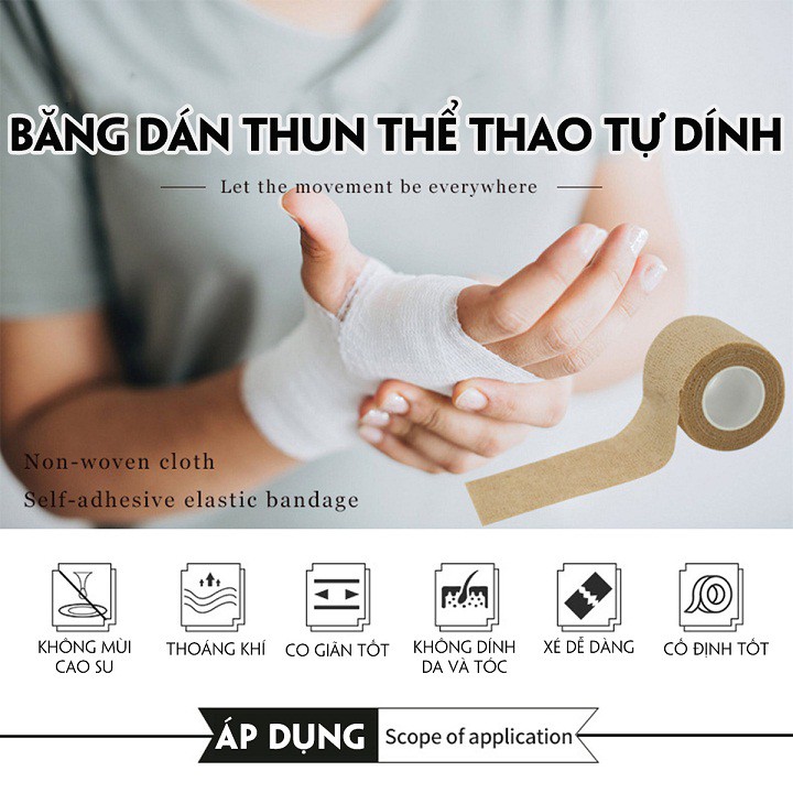 Băng dán thun thể thao tự dính