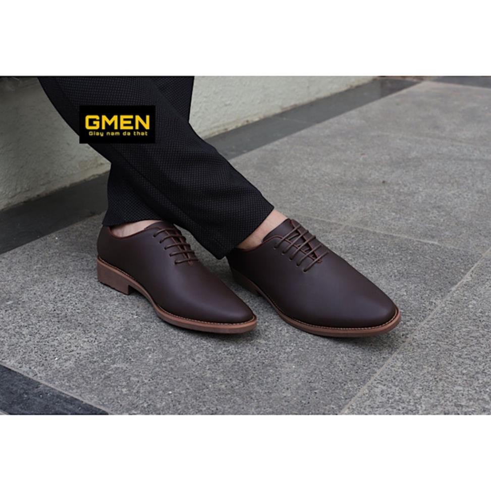 Giày tây nam cao cấp chất liệu da bo mềm mại đế cao su êm chân phong cách trẻ trung lịch lãm GM566 -h91