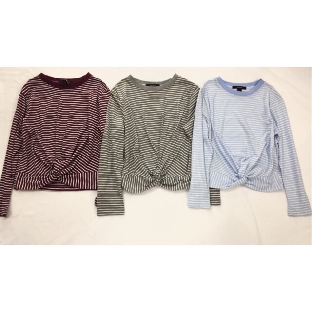 CROPTOP SỌC XOẮN EO