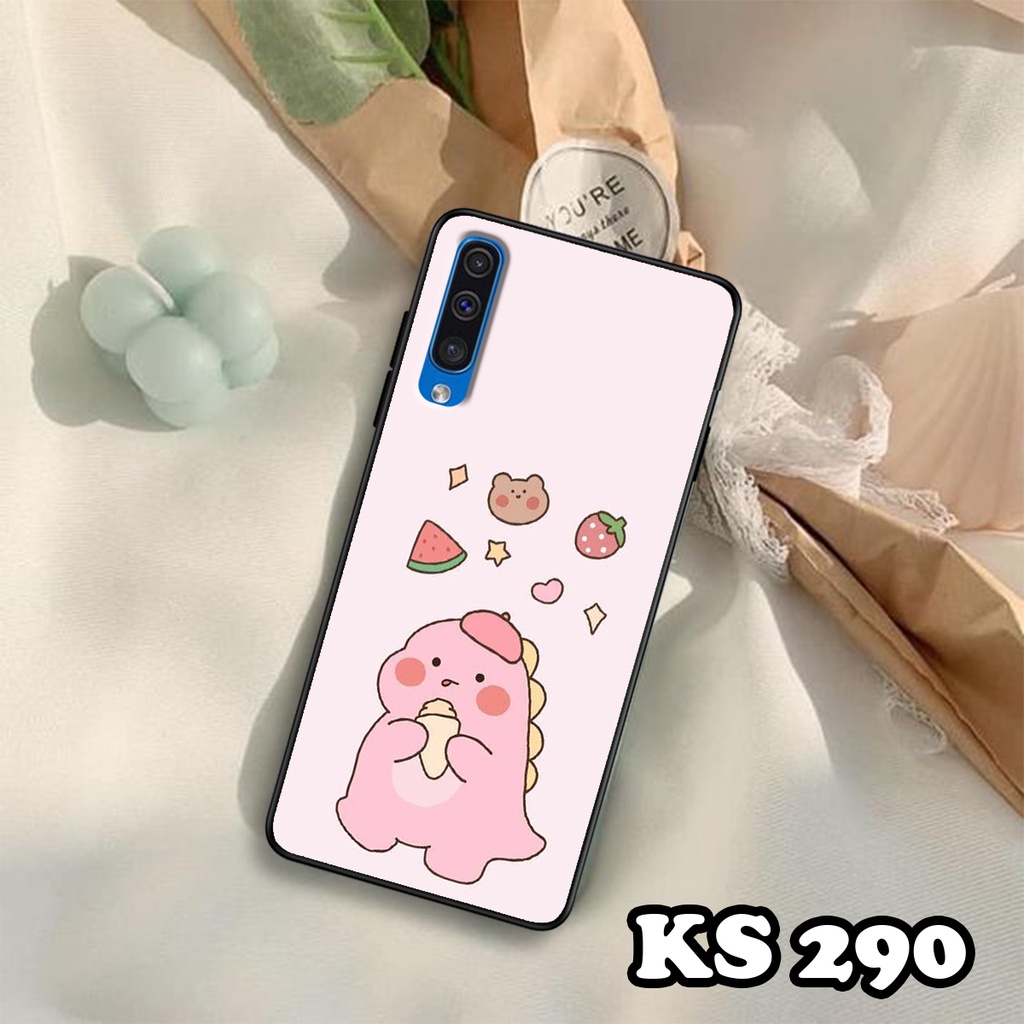 Ốp lưng Samsung A50 - A50s - A70 - A70s - Ốp Samsung in hình khủng long DinoCute - Lưng nhám viền TPU