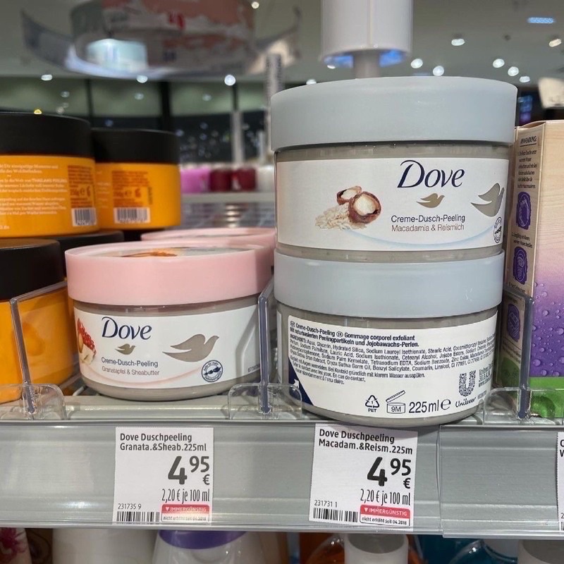 Tẩy da chết Body DOVE ĐỨC - Dove Creme-Dusch- Peeling