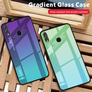 Ốp điện thoại mặt kính cường lực màu loang thời trang cho Huawei Y9 2019