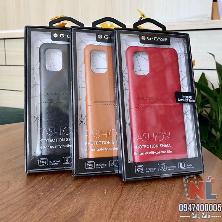 Ốp da Galaxy A31 G-Case nhét thẻ