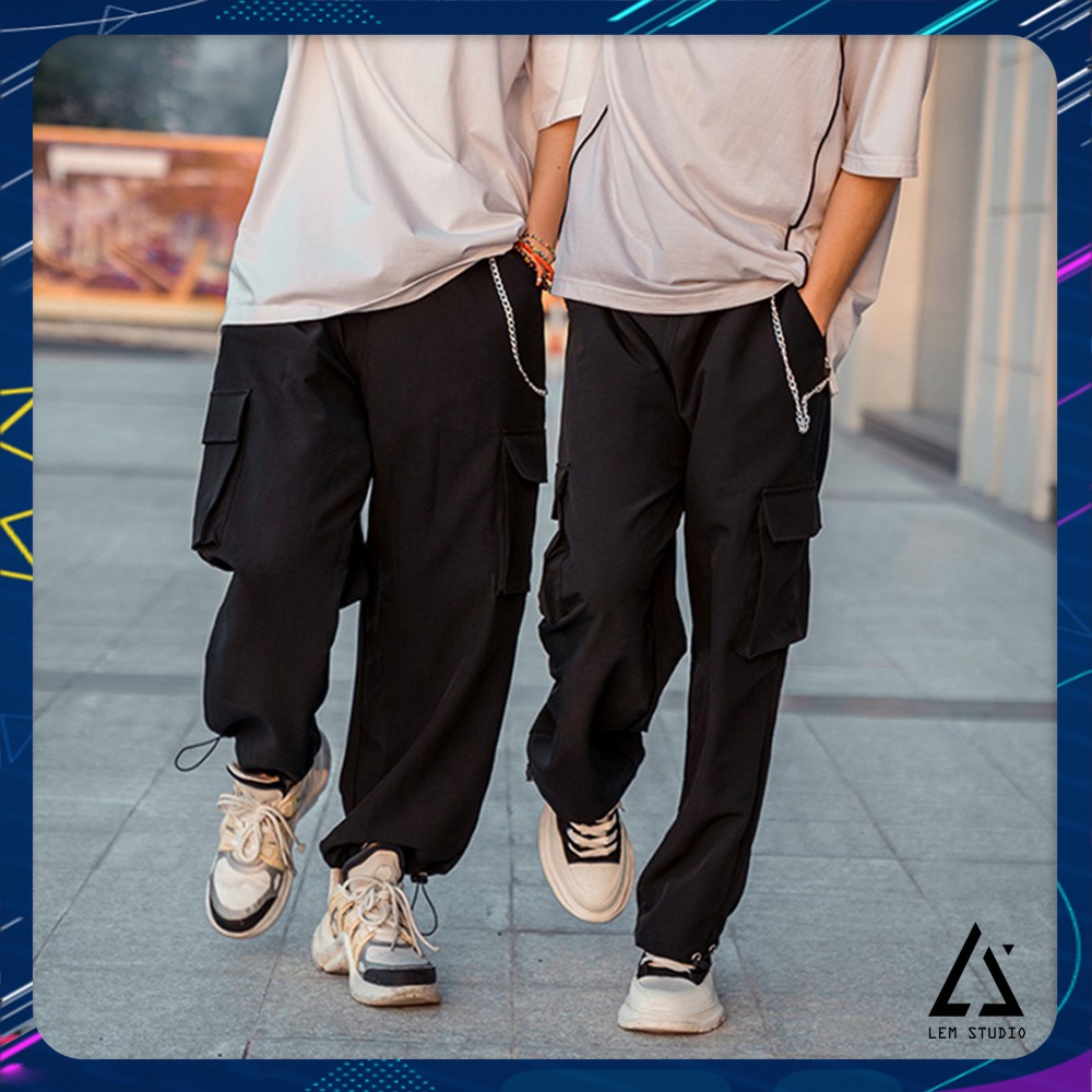 Quần Dài Túi Hộp Ống Rộng Kết Hợp Jogger Normal ( phiên bản không trượt nước)
