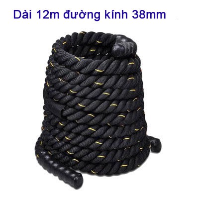 Dây thừng tập GYM  dây tập thể lực rèn cơ bắp đường kính 38mm Dài 12m