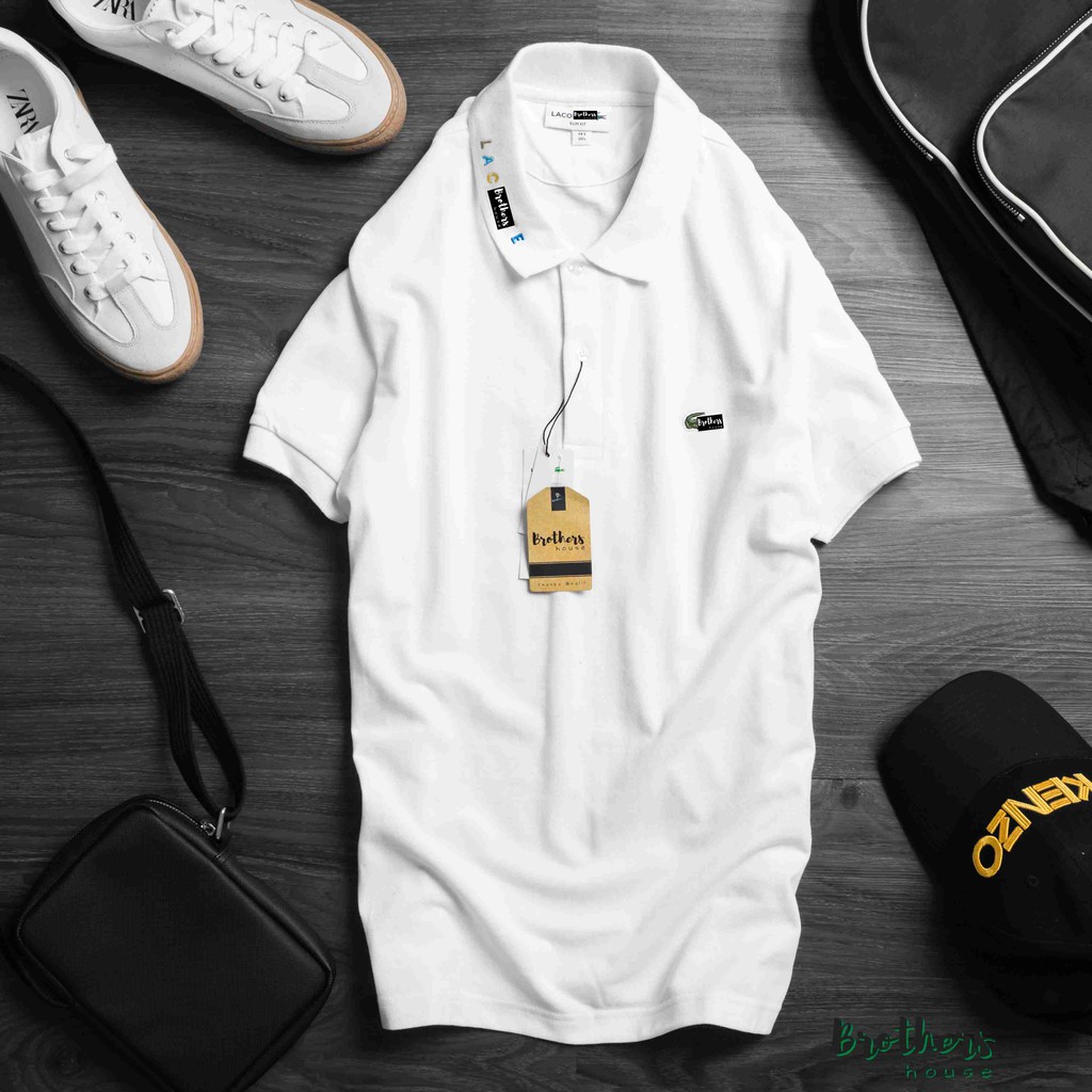 |Chuẩn hãng| Áo polo nam Lacoste cổ viền chữ bao chuẩn bao ngon