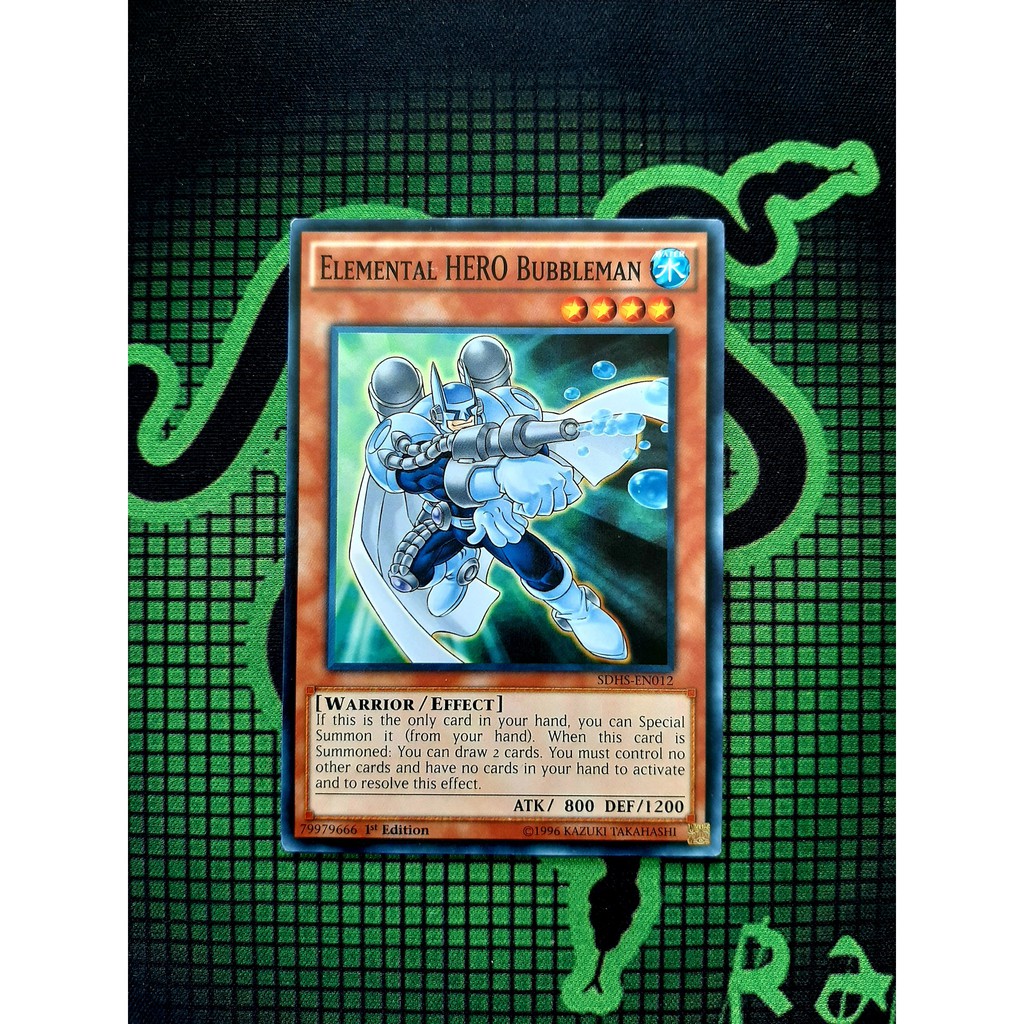 Thẻ Bài Mint90 Yugioh Monster Elemental Hero Bubbleman - Common