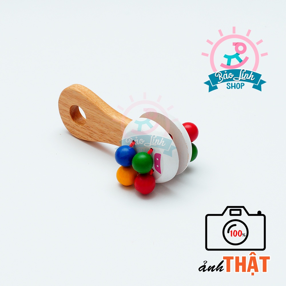 Đồ chơi cho bé 6-12 tháng - Lục lạc gỗ tập cầm nắm CHÍNH HÃNG Winwintoy