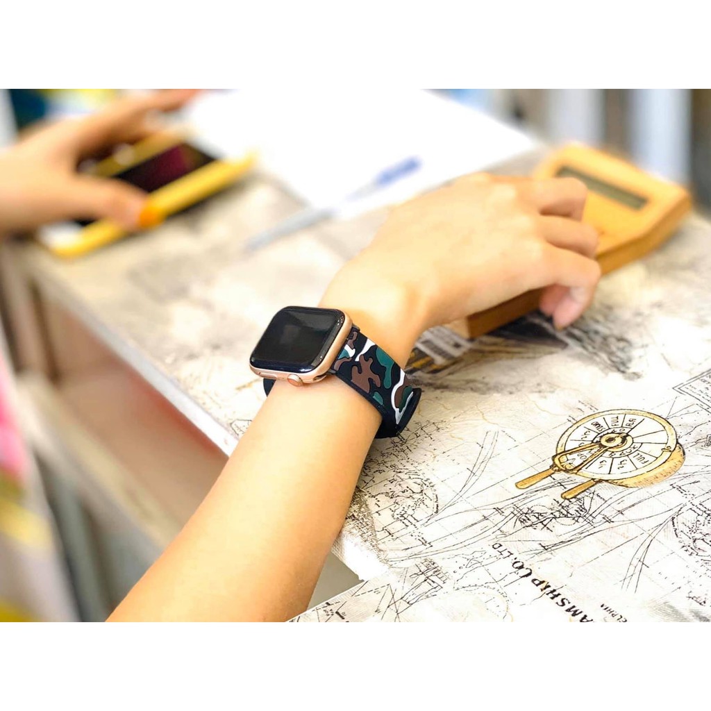 Dây Apple Watch cao su camo dành cho apple watch Cực Chất