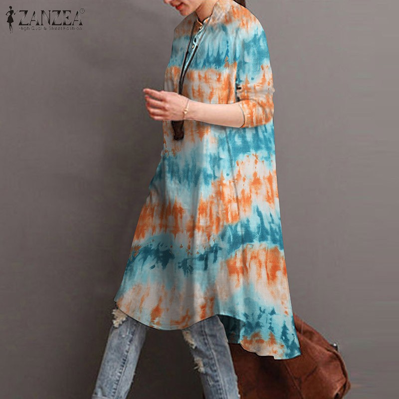 Áo kiểu ZANZEA tay dài phong cách cổ điển thời trang cá tính cho nữ