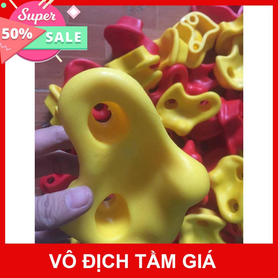 Giáo cụ Montessori- Mấu leo núi gắn tường, vách lỗ 2 vít