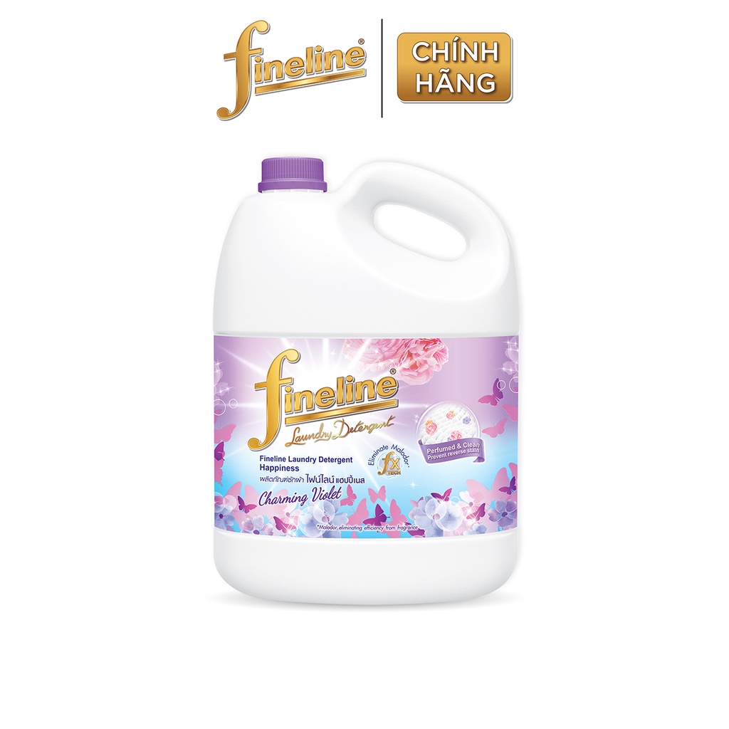 Nước Giặt Fineline Happiness Charming Violet Tím Can 3000 ml.