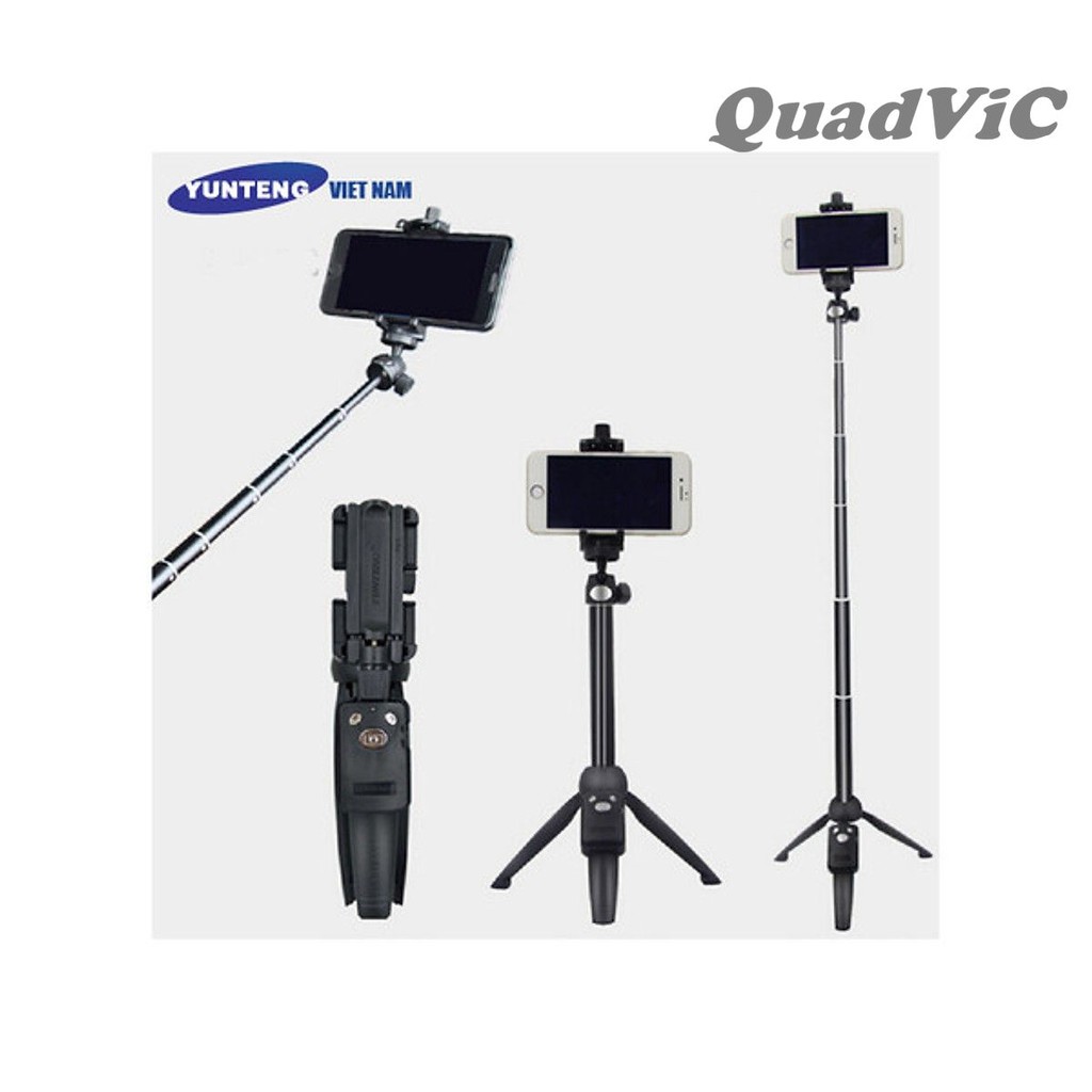 Gậy chụp ảnh Selfie Bluetooth Yunteng YT 9928 + Khung kẹp QUADVIC.COM N00111 | BigBuy360 - bigbuy360.vn