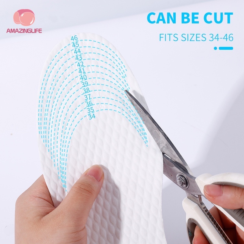 [Amazinglife] 1 Cặp Đệm Lót Giày Thể Thao Cao Gót / Giày Cao Gót Bằng Bột Gỗ Mềm Thoáng Khí Thoải Mái Dùng 1 L