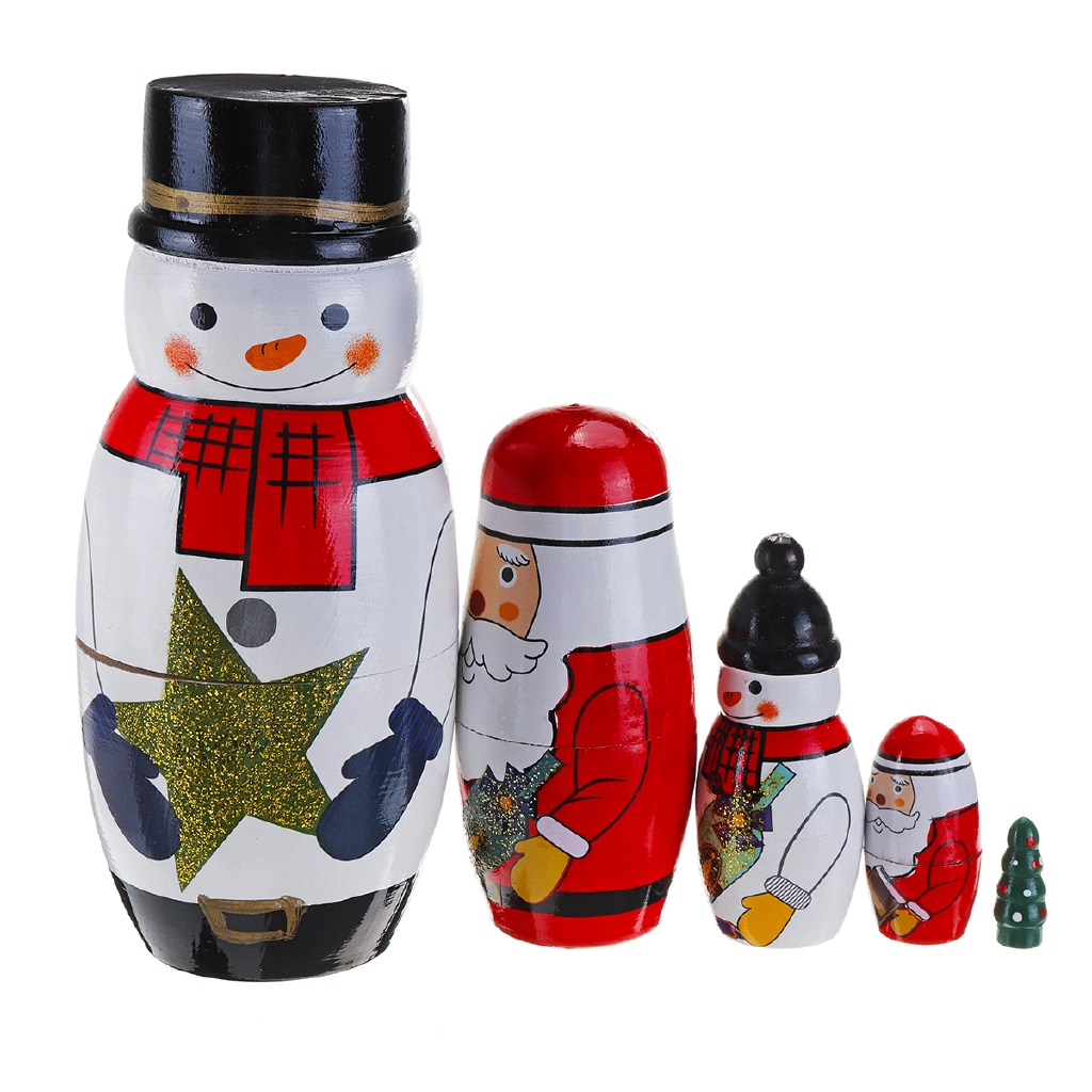 Búp bê Nga Matryoshka hình ông già Noel bằng gỗ