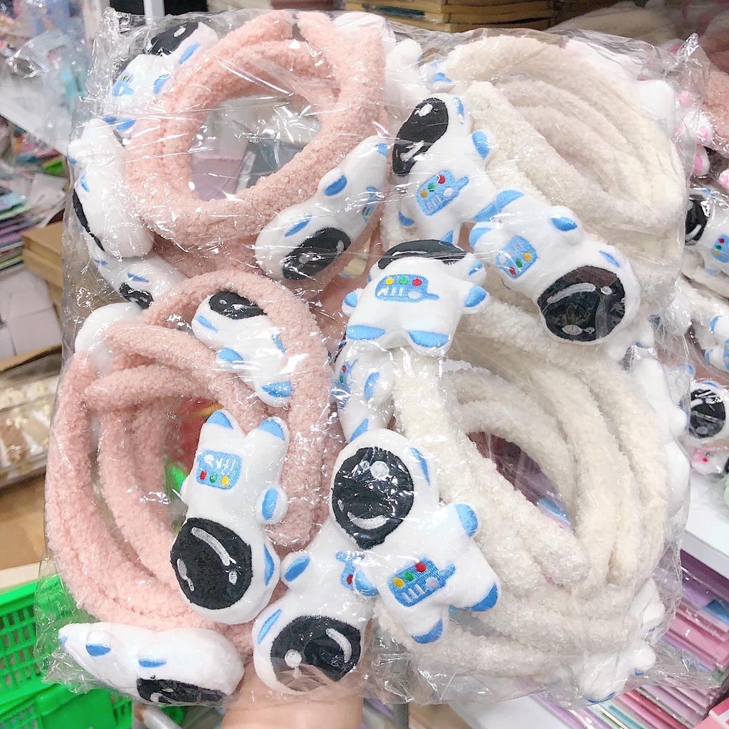 Cài tóc cho bé hình phi hành gia vũ trụ hồng cute