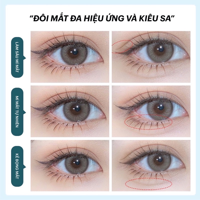 Bút kẻ bọng mắt PIPL cười và nếp mí Blue Highlight Eyeliner