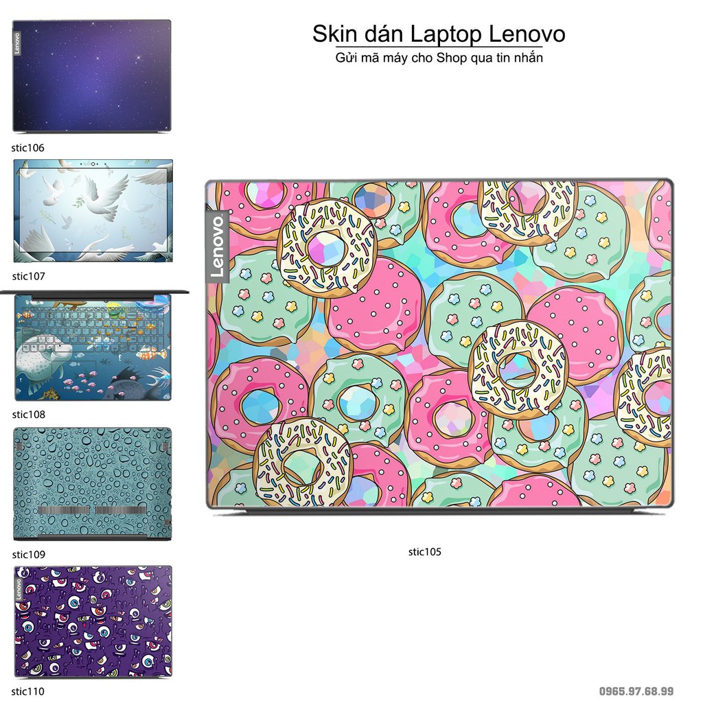 Skin dán Laptop Lenovo in hình Hoa văn sticker nhiều mẫu 18 (inbox mã máy cho Shop)