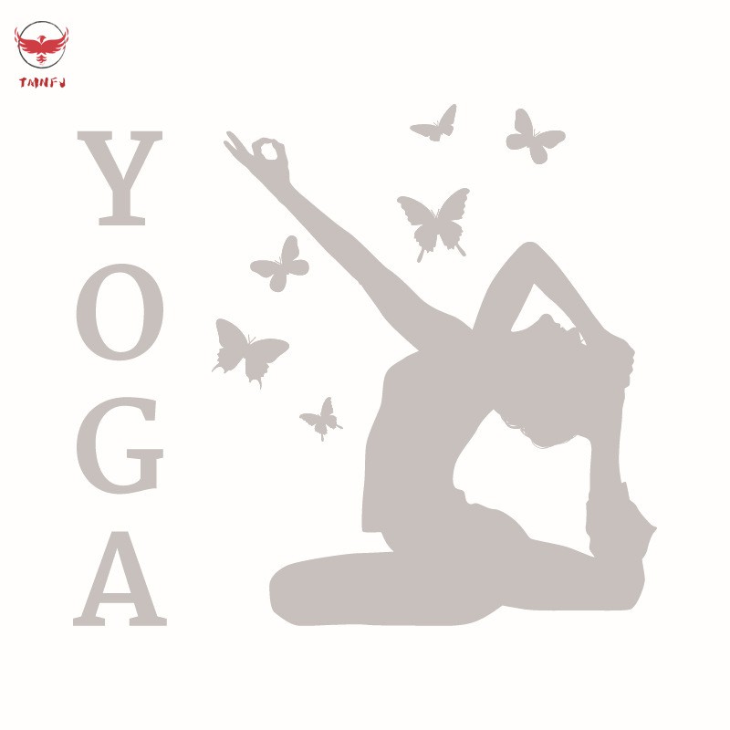 Miếng Dán Tường Hình Người Tập Yoga Chống Thấm Nước
