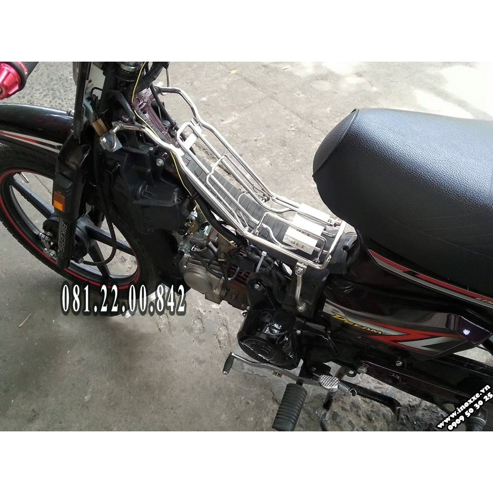 BAGA GIỮA TITAN 7 MÀU, INOX, ĐEN TĨNH ĐIỆN  XE DREAM