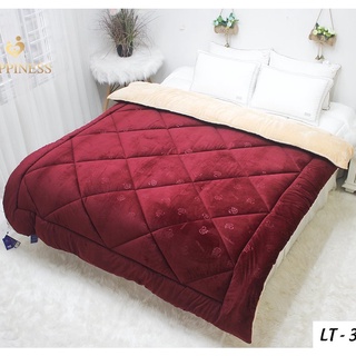Chăn lông thỏ cao cấp happiness chính hãng mền mịn dày ấm