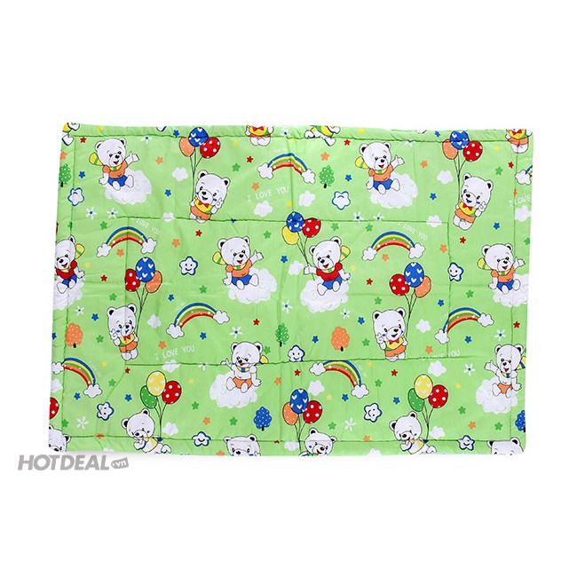 Nệm Lót Gòn Cotton Thắng Lợi Cho Bé 105 x 72 Cm TH Bobo màu xanh lá