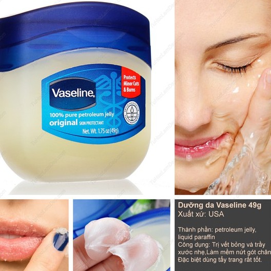 Sáp dưỡng ẩm đa năng Vaseline Healing Jelly Original 49g