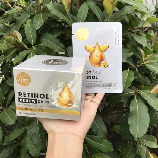 Body Retinol Nicos Thanh Nhi chính hãng tặng kèm gói ủ trắng