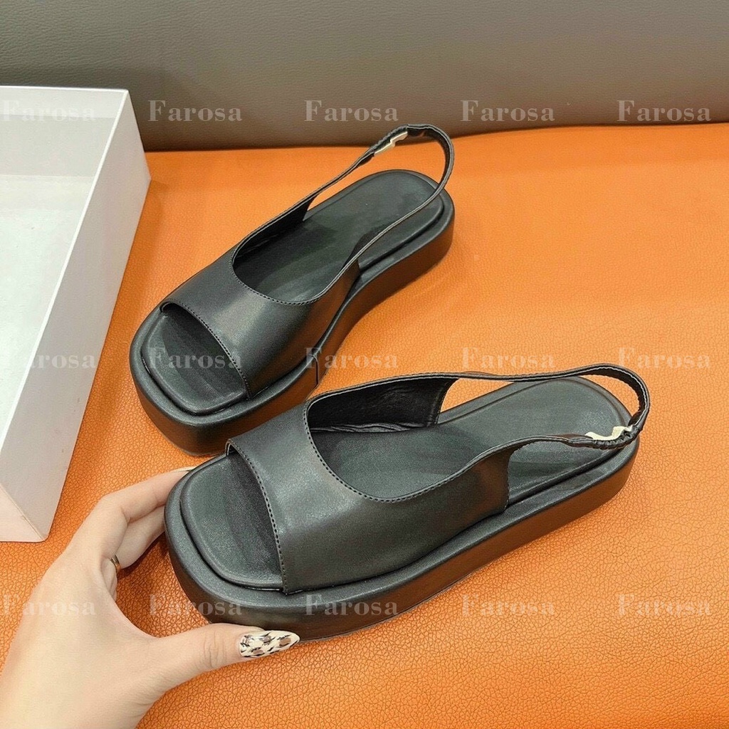 Dép nữ đế bánh mỳ FAROSA phối quai hậu phong cách cực hót trend