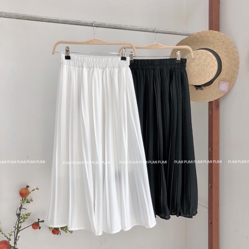 [Mã WASKT304 giảm 15% tối đa 30K đơn 99K] Chân váy voan xếp ly dài freesize Pumi