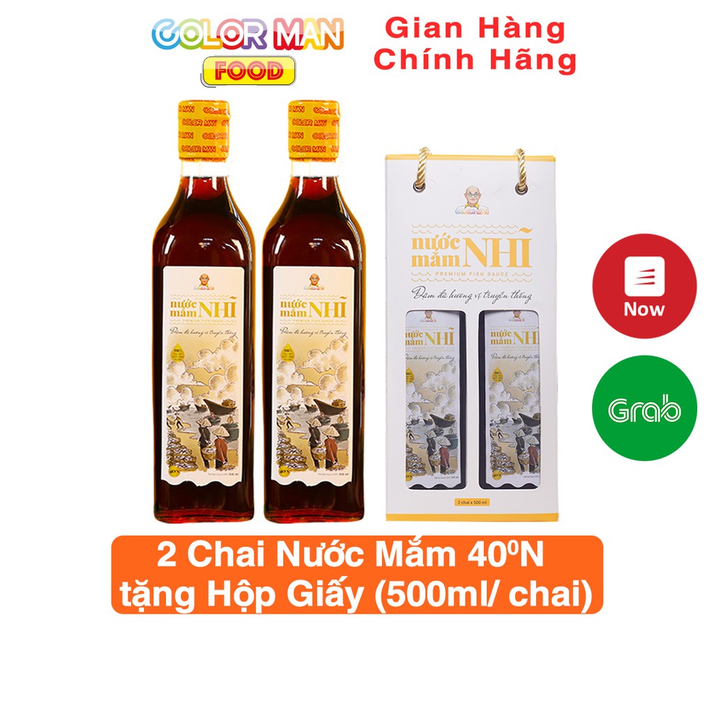Nước Mắm Nhỉ 40 Độ Đạm Color Man Chai Thủy Tinh 500ml từ 100% cá cơm nguyên chất từ vùng Phú Quốc với hương vị quê hương | BigBuy360 - bigbuy360.vn