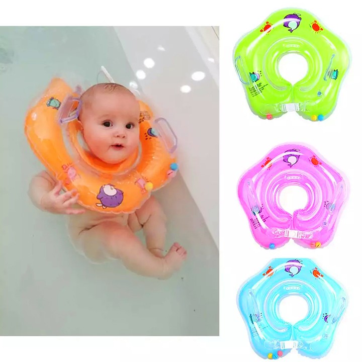 Phao đỡ cổ cho bé dưới 2 tuổi chất nhựa PVC 2 lớp mềm mại dày dặn thiết kế chống lật an toàn cho bé yêu BBShine – PB002