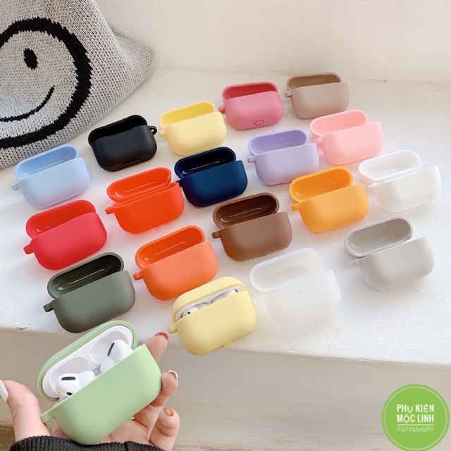 HÀNG LOẠI 1 18 màu thời trang Case airpod 1 2 Pro   Vỏ Bao AirPods silicon dẻo trơn đựng tai nghe không dây