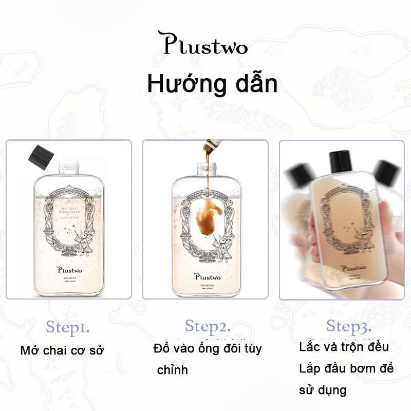 Dầu gội Plustwo có hương thơm lâu trôi chiết xuất axit amin mềm mượt kiểm soát dầu giảm gàu chống ngứa