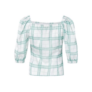 Áo lụa kẻ xanh Urban Revivo
