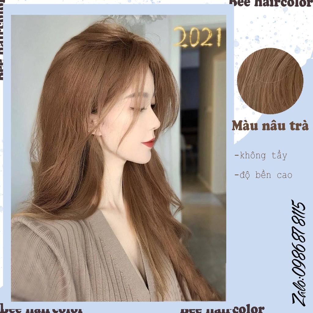 Thuốc nhuộm tóc màu NÂU TRÀ không tẩy | Bee haircolor, Beehaircolor