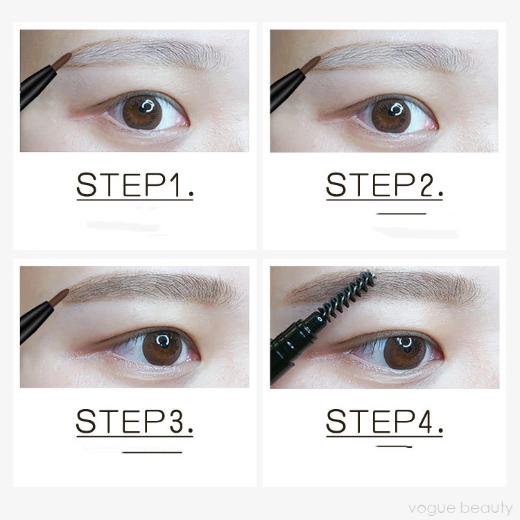 Bút Kẻ Lông Mày 5 Màu Tự Nhiên Lâu Trôi Chống Thấm Nước Cho Người Mới Bắt Đầu
