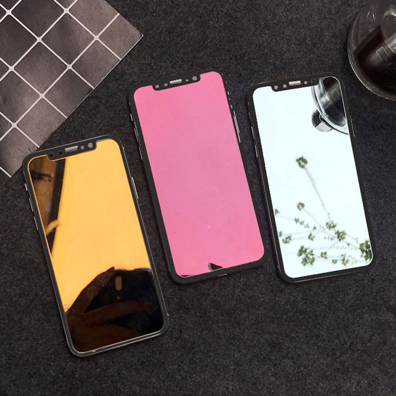 Ốp Điện Thoại Kính Cường Lực Tráng Gương In Hình Tắc Kè Hoa Cho iPhone 12 11 Pro Max X XS XR SE 6 6s 7 8 Plus
