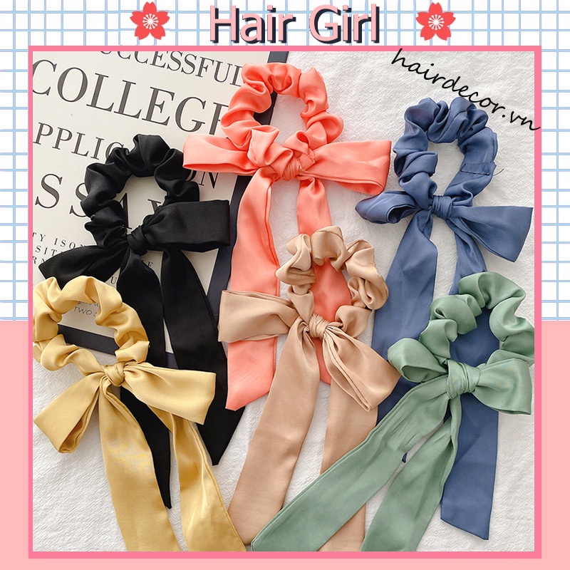Dây buộc tóc thắt nơ xinh xắn đáng yêu dành cho nữ