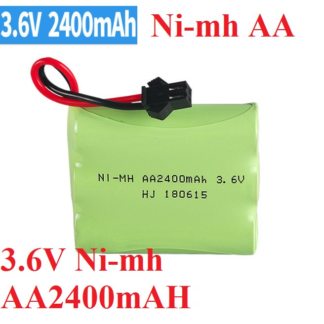 Pin xe điều khiển 3.6v dung lượng cao 2400mah cổng nối SM dùng cho đồ chơi xe mô hình